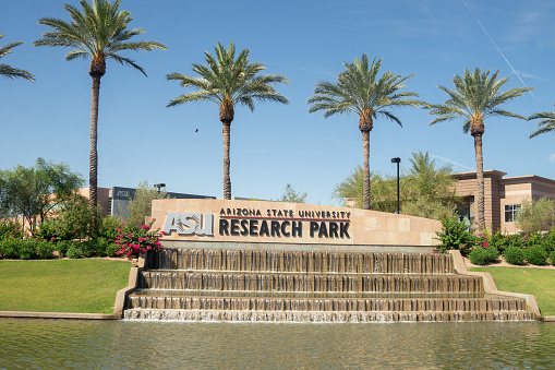 Tempe,Az/USA 6.17.19 The Arizona State University Research Park is a business and recreational park that is operated by ASU University. The Park is currently home to 48 companies employing over 6,000.