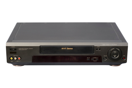 Black Hi-Fi VCR, isolated, clipping path included