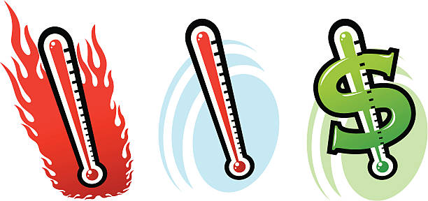 illustrazioni stock, clip art, cartoni animati e icone di tendenza di termometro - termometro