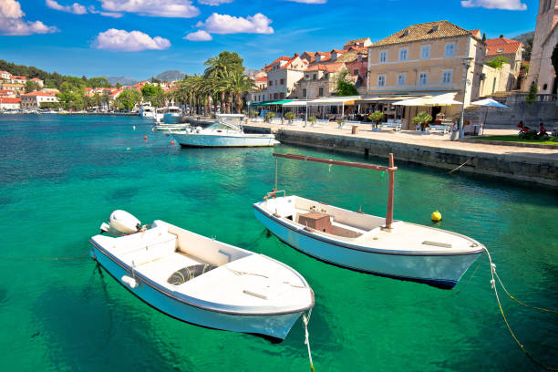 istock Turquoise waterfront of Cavtat view 1159317282