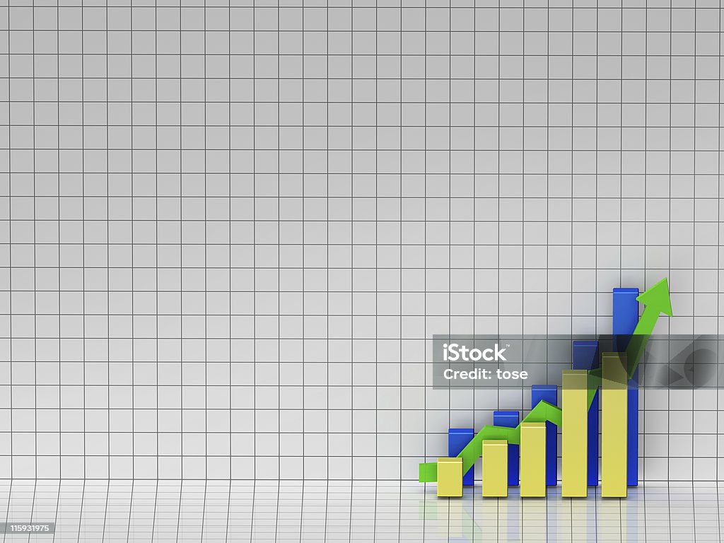 Bar gráfico. Bons resultados - Foto de stock de Amarelo royalty-free