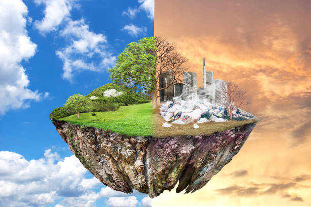 istock Global Warming and human waste ,Pollution Concept - Sustainability. 1159320401