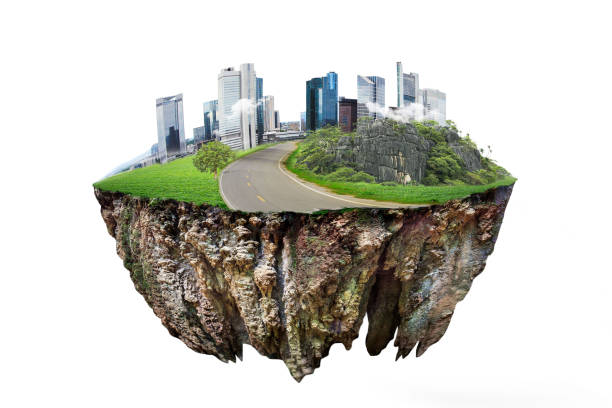 istock round soil ground cross section with earth land and  modern city  . 1159320405