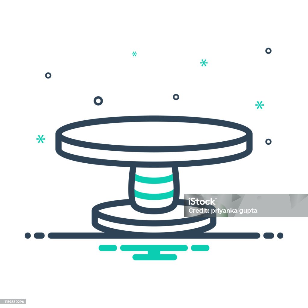 Table Rounded Icon Table Round Stock Illustration - Download Image Now - Circle, Dining ...