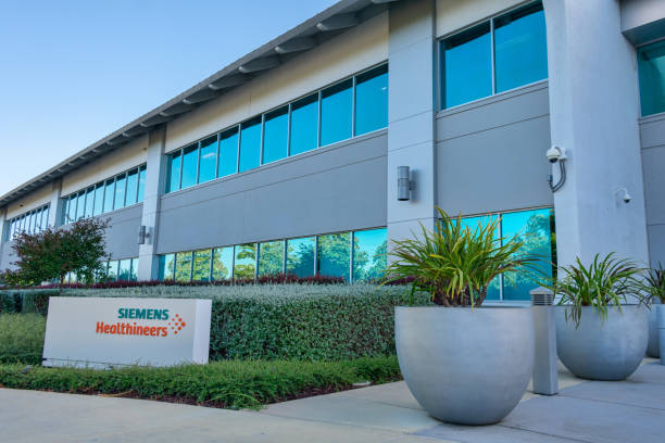 Siemens Healthineers office building stock photo