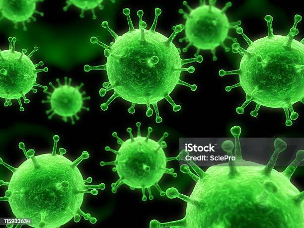 3 D Virus Foto de stock y más banco de imágenes de Asistencia sanitaria y medicina - Asistencia sanitaria y medicina, Aumento a gran escala, Bacteria