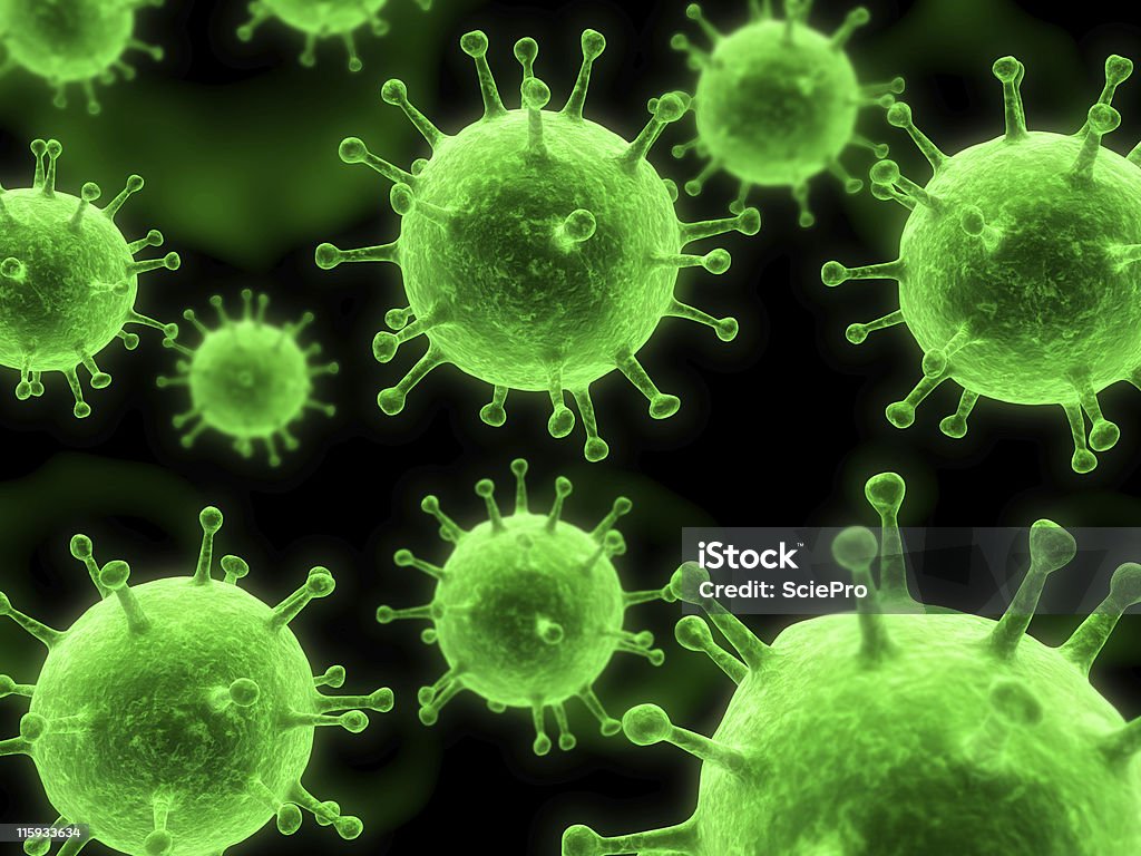 virus en 3D - Photo de Bactérie libre de droits
