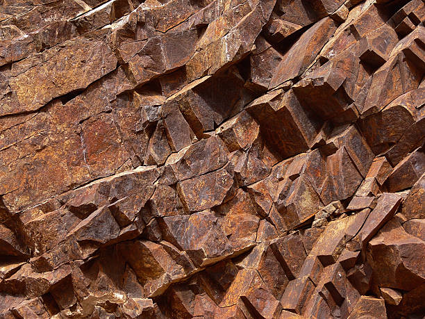 Ferroginous stone structure stock photo