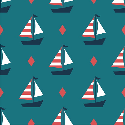 Vessels Pattern Nautical Seamless Patterns Stock Illustration - Download Image Now ...