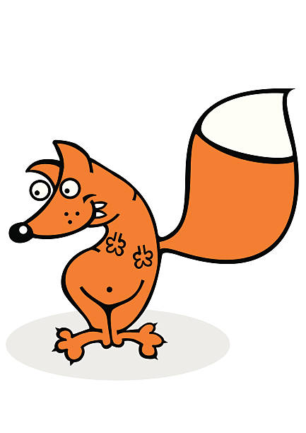 Pretty fox vector art illustration
