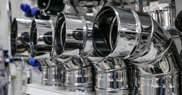 istock many pipes for a flue from a stainless steel 1159347307