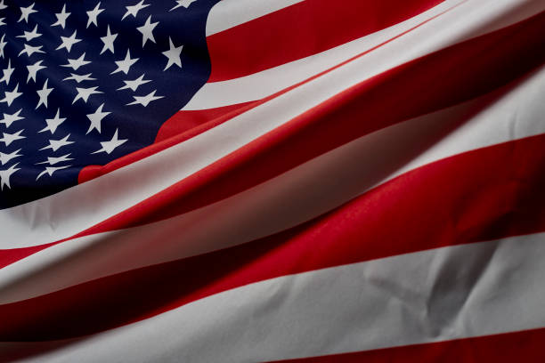 istock Close Up American Flag Wave, Memorial Day or 4th of July 1159347325