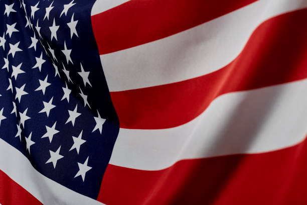 istock Close Up American Flag Wave, Memorial Day or 4th of July 1159347327