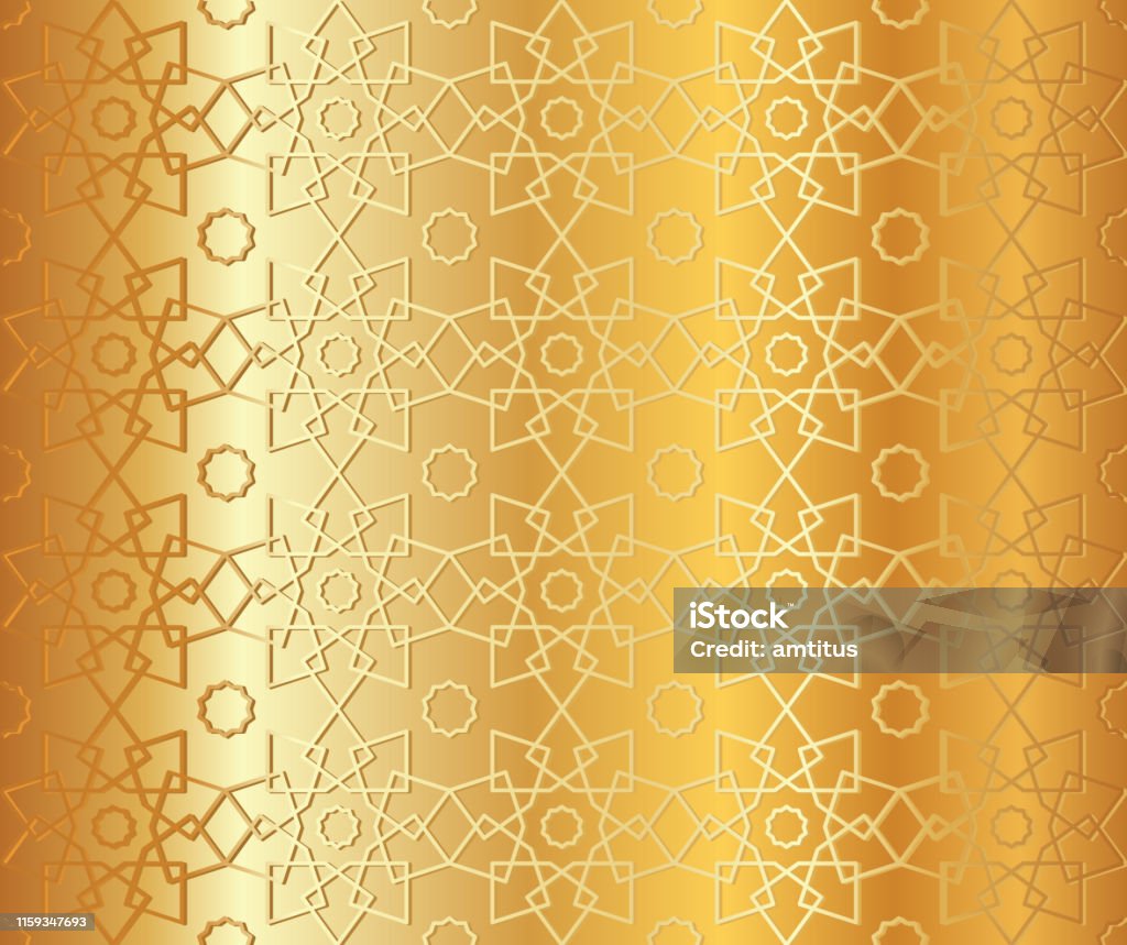 Arabic Vector Pattern Free Gold Arabic Pattern Gold Background Stock Illustration - Download Image Now ...