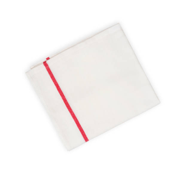 istock Kitchen towel with red line isolated on white background 1159348581