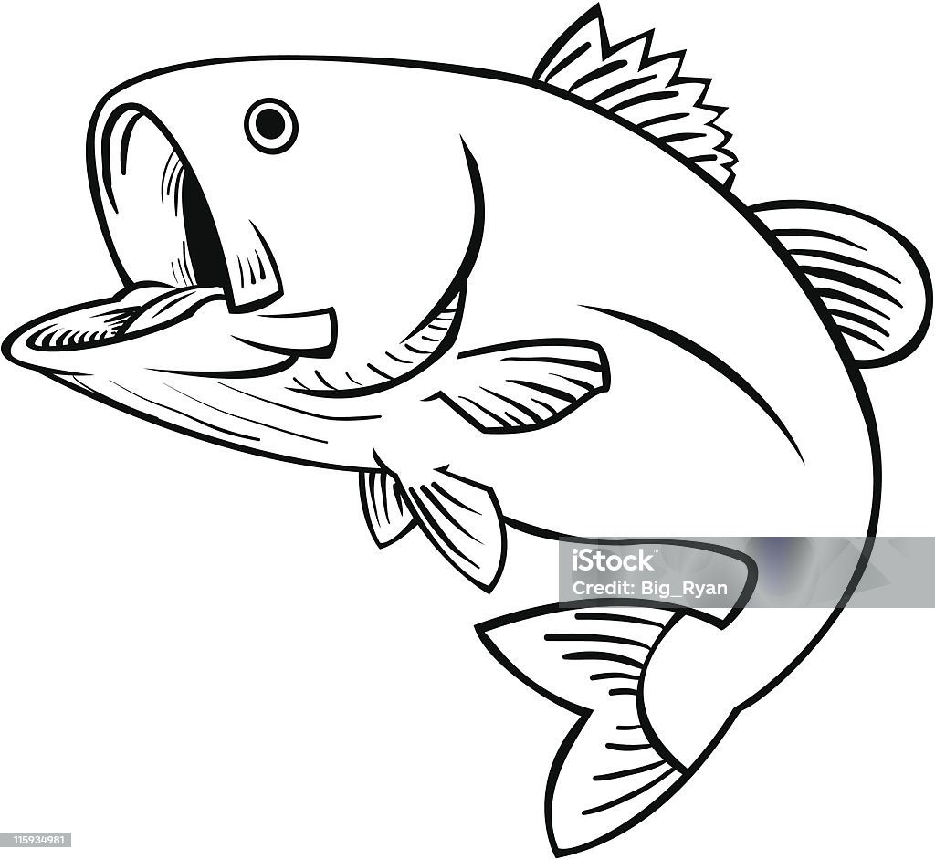 JUMPING FISH simple fish illustration Fish stock vector