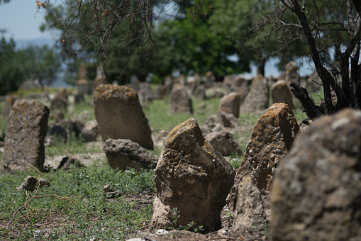 Old abandoned Ottoman cemetery.