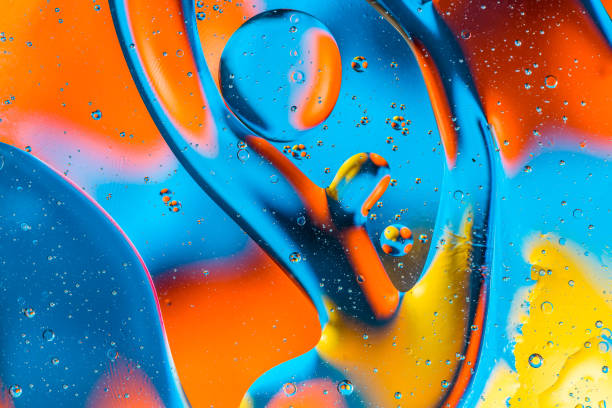 istock Scientific image of cell membrane. Macro up of liquid substances. Abstract molecule atom sctructure. Water bubbles. Macro shot of air or molecule. Biology, physics or chemistry abstract background. 1159354047
