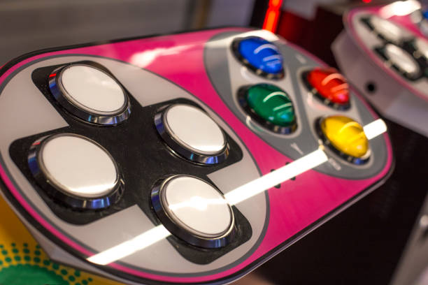 istock joystick and big button for game and play 1159355788