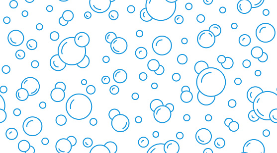 Ilustración de Burbujas Vector Patrón Sin Costura Con Iconos De Línea Plana  Textura De Jabón De Color Blanco Azul Fondo De Agua Vertiginoso Fondo De  Pantalla De Efecto Efervescente Abstracto y más