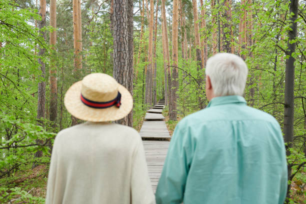 istock Seniors in the forest 1159361868