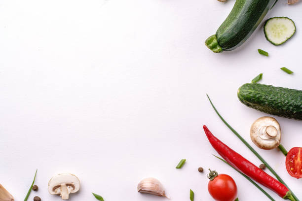 istock Culinary background of vegetables and herbs 1159362270
