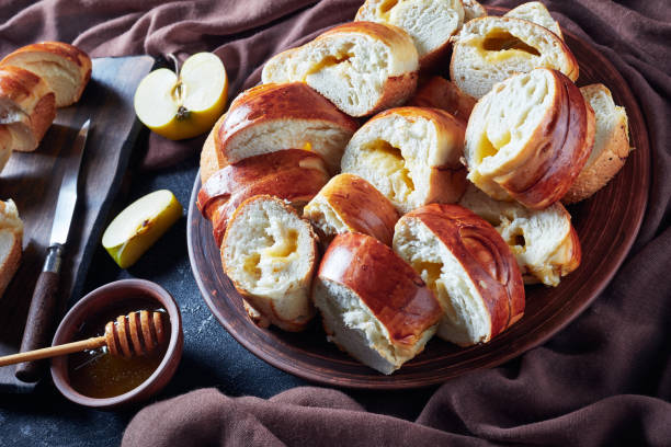 istock freshly baked yeast dough rolls with Apple filling 1159368131