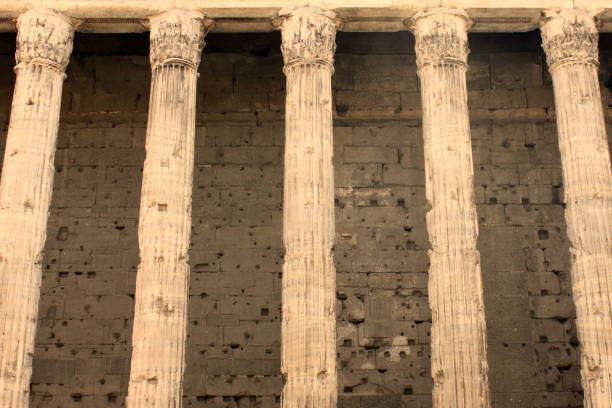 istock Old marble columns near the Pantheon, Rome, Italy. 1159370366