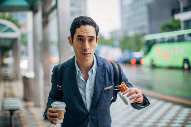 istock Young businessman is in a hurry 1159376508