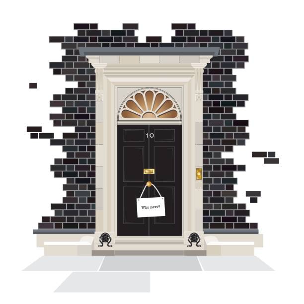 ilustrações, clipart, desenhos animados e ícones de 10 downing street com quem próximo sinal - townhouse england famous place local landmark