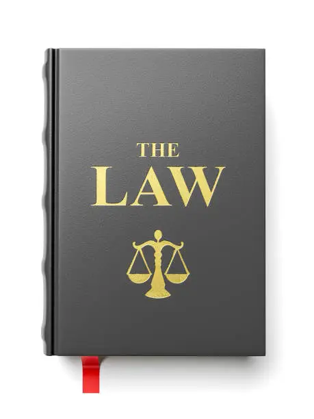 The book of laws. Constitution isolated on white background 3d
