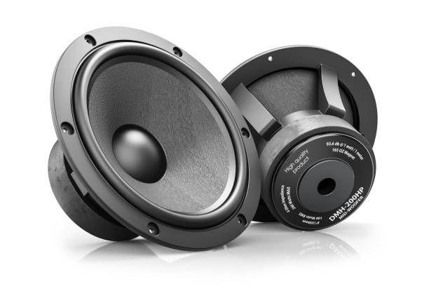 istock Two black HI-Fi loudspeakers 1159378187