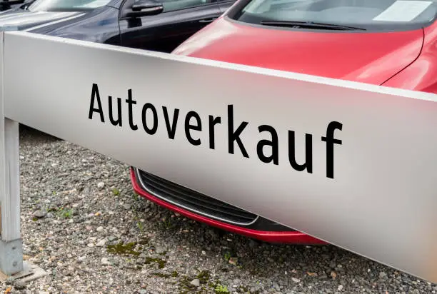 German Car sales sign