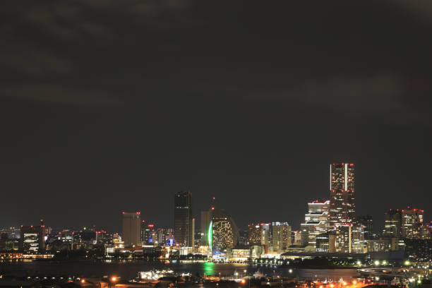 istock Yokohama Minatomirai 21 in Japan (view from Shinkoyasu) (night scene) 1159380380