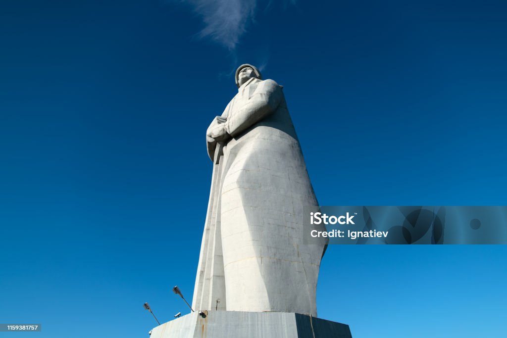 Alesha memorial murmansk Monument to the unknown soldier of world war II in Russia. Russian people called the monument Alyosha. Is worth in city of Murmansk in Russia. Statue Stock Photo