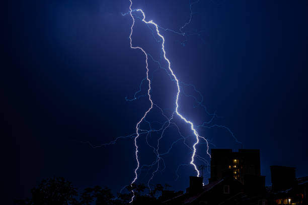 istock Tunder storm in the city 1159382166