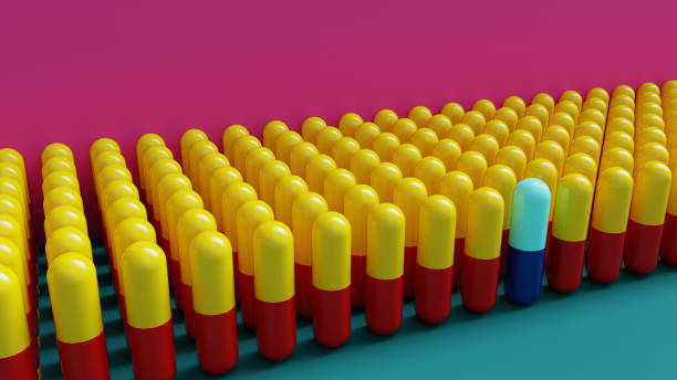 istock Large Line up of Pills 1159386033