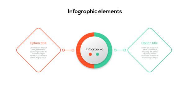 Business process chart infographics with 2 step rhombs. Square corporate workflow graphic elements. Company flowchart presentation slide template. Vector info graphic design. Business process chart infographics with 2 step rhombs. Square corporate workflow graphic elements. Company flowchart presentation slide template. Vector info graphic design. sector stock illustrations