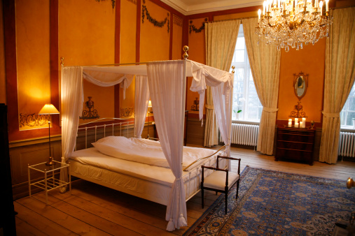 Bedroom  in the Castle of Holckenhavn, Denmark. 1600 ISO and natural lightening from the windows only.