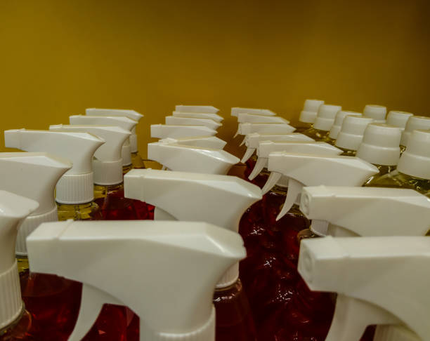 istock Glass cleaner, close-up side view