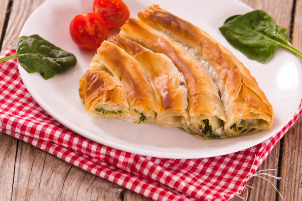 istock Spanakopita, greek spinach pie. 1159391931