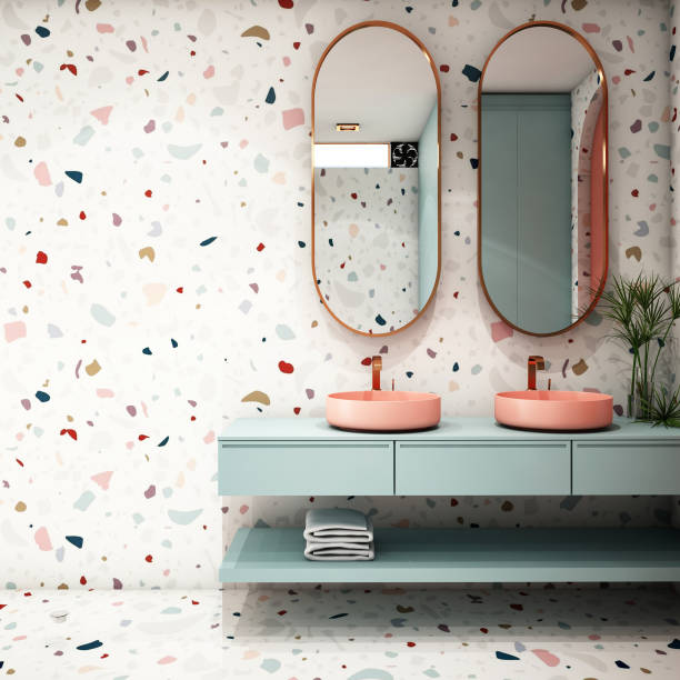 istock Modern Bathroom Interior design,trend design 2019 ,3d rendering ,3d illustration 1159392966