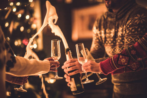 istock Opening champagne on New Year's party! 1159393236