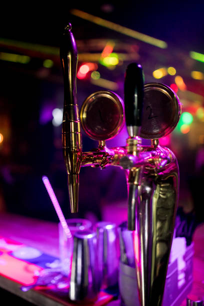 istock Close Up of Cold Beer Tap (Selective Focus Point) 1159394921