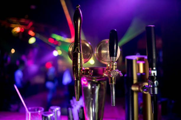 istock Close Up of Cold Beer Tap (Selective Focus Point) 1159394923