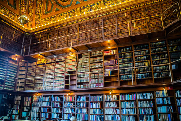 Free Stock Photo of Extensive Collection of Books in a Large Library ...