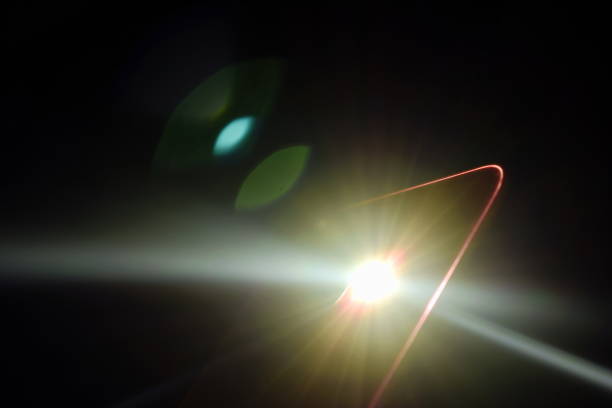 flashlight of mobile phone in dark