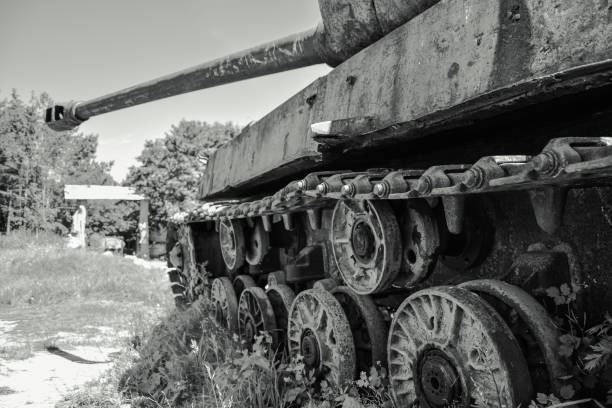 istock Old tank in the territory of Lithuania 1159401493