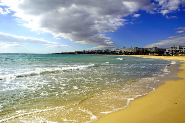 The main beach of Yasmine Hammamet, Tunisia