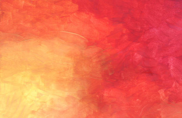 istock Orange-red background in gouache 1159403586
